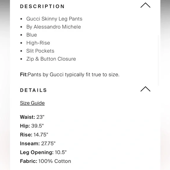 Gucci Blue Embroidered Cherry Jeans 💯AUTH